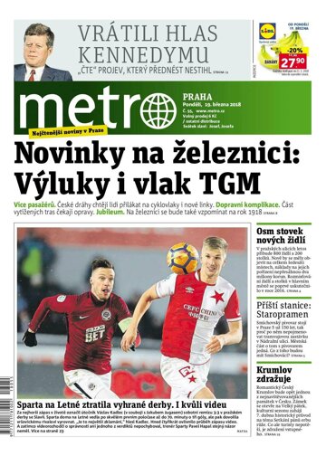 Obálka e-magazínu deník METRO 19.3.2018