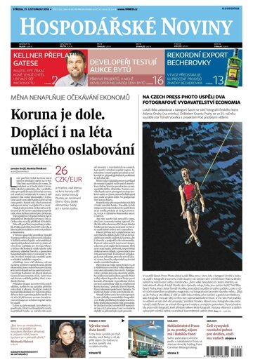 Obálka e-magazínu Hospodářské noviny 225 - 21.11.2018