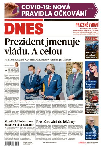 Obálka e-magazínu MF Dnes 14.12.2021