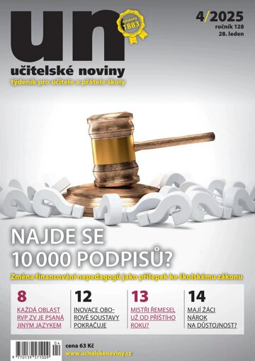 Obálka e-magazínu Učitelské noviny 4/2025