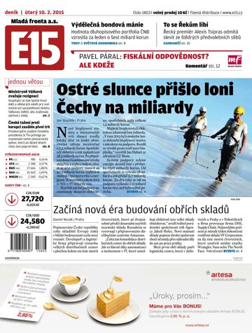 Obálka e-magazínu E15 10.2.2015