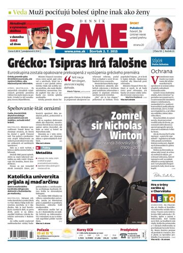 Obálka e-magazínu SME 2.7.2015