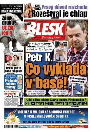 Obálka e-magazínu Blesk 29.7.2015