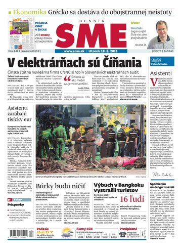 Obálka e-magazínu SME 18.8.2015