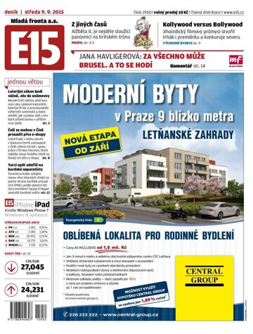 Obálka e-magazínu E15 9.9.2015