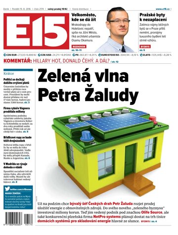 Obálka e-magazínu E15 15.8.2016