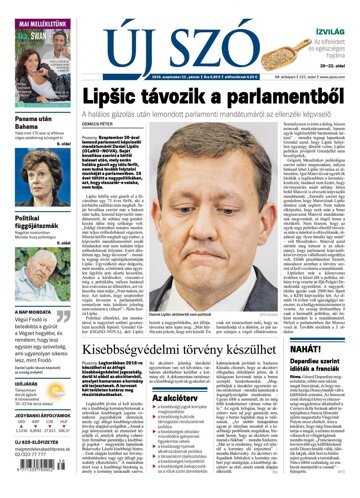 Obálka e-magazínu Új Szó 23.9.2016