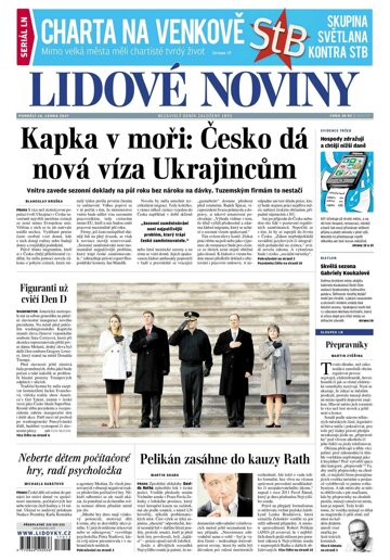 Obálka e-magazínu Lidové noviny 16.1.2017