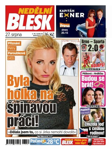 Obálka e-magazínu Nedělní Blesk 27.8.2017