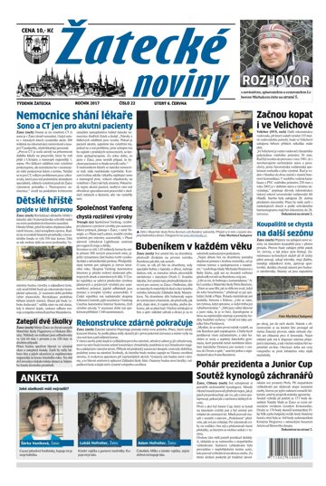 Obálka e-magazínu Žatecké noviny 22/2017