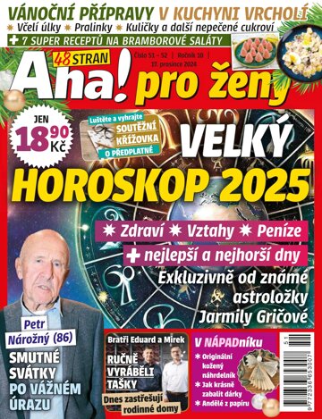 Obálka e-magazínu AHA! pro ženy 51+52/2024