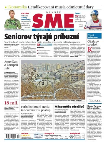 Obálka e-magazínu SME 12.10.2015