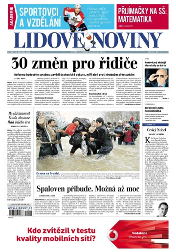 Obálka e-magazínu Lidové noviny 15.3.2016