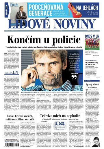 Obálka e-magazínu Lidové noviny 10.6.2016