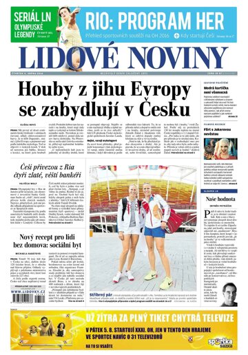 Obálka e-magazínu Lidové noviny 4.8.2016