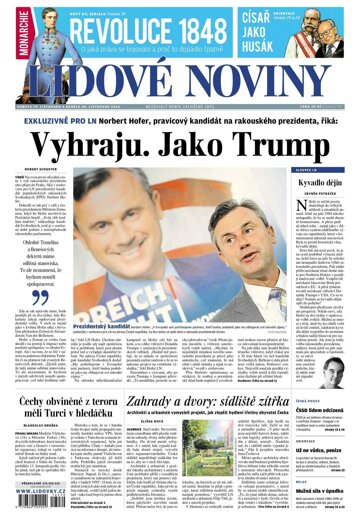 Obálka e-magazínu Lidové noviny 19.11.2016