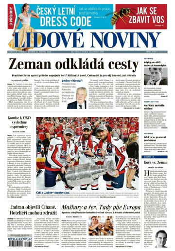 Obálka e-magazínu Lidové noviny 9.6.2018