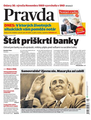 Obálka e-magazínu Pravda 6. 11. 2019