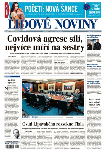 Obálka e-magazínu Lidové noviny 8.12.2021