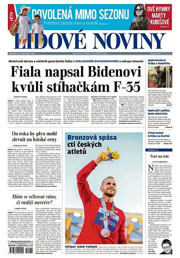 Obálka e-magazínu Lidové noviny 25.7.2022