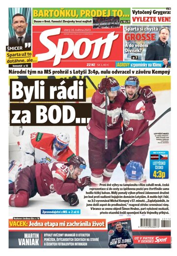 Obálka e-magazínu Sport 16.5.2023