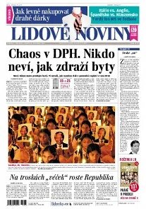 Obálka e-magazínu Lidové noviny 7.12.2013