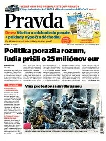 Obálka e-magazínu Pravda 25. 1. 2014