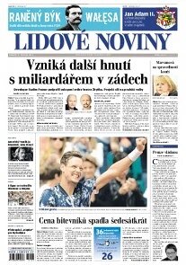 Obálka e-magazínu Lidové noviny 2.6.2014