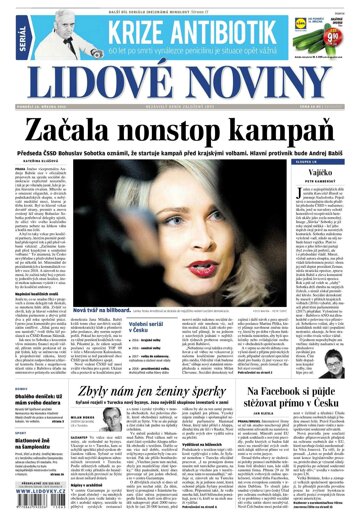 Obálka e-magazínu Lidové noviny 16.3.2015