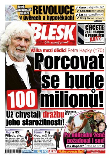 Obálka e-magazínu Blesk 7.4.2015