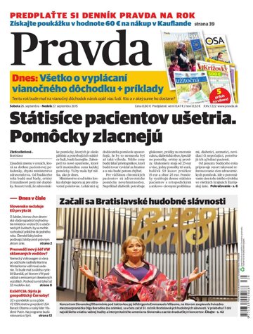 Obálka e-magazínu Pravda 26.9.2015