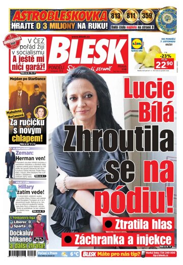 Obálka e-magazínu Blesk 7.11.2016