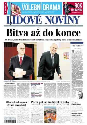 Obálka e-magazínu Lidové noviny 27.1.2018