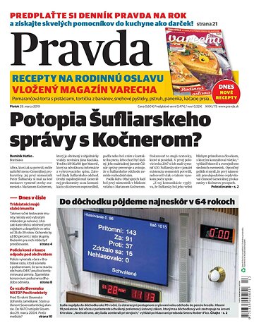 Obálka e-magazínu Pravda 29. 3. 2019