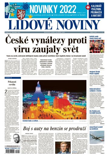 Obálka e-magazínu Lidové noviny 28.12.2021