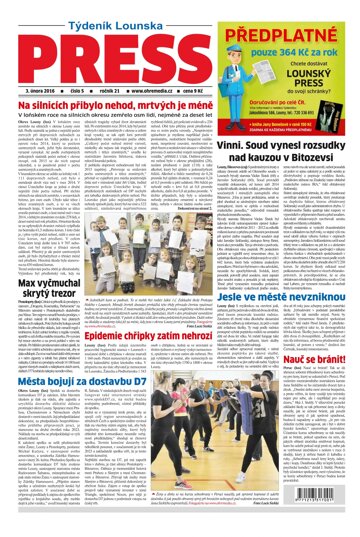 Obálka e-magazínu Lounský press 5/2016