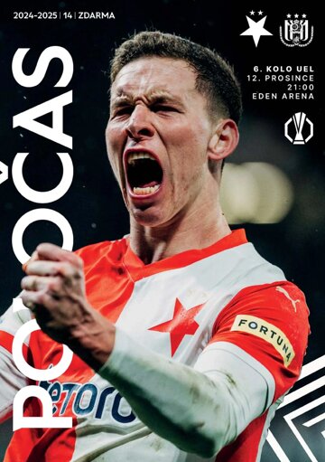 Obálka e-magazínu Poločas 25/2024č.14 Slavia - Anderlecht