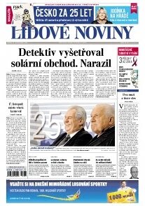 Obálka e-magazínu Lidové noviny 14.11.2014