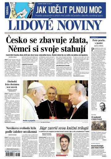 Obálka e-magazínu Lidové noviny 11.6.2015