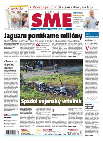 Obálka e-magazínu SME 29.7.2015