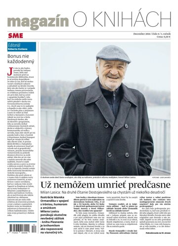 Obálka e-magazínu SME magazín o knihách 2.12.2016