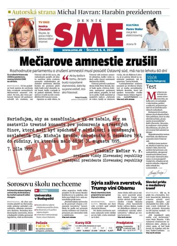 Obálka e-magazínu SME 6.4.2017