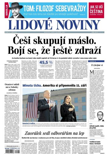 Obálka e-magazínu Lidové noviny 12.9.2017