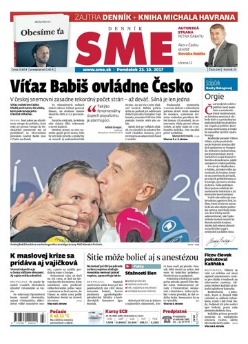 Obálka e-magazínu SME 23.10.2017