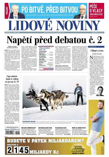 Obálka e-magazínu Lidové noviny 25.1.2018