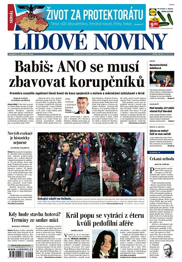 Obálka e-magazínu Lidové noviny 11.3.2019