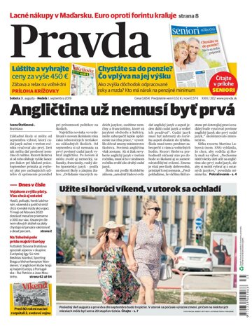 Obálka e-magazínu Pravda 31. 8. 2019