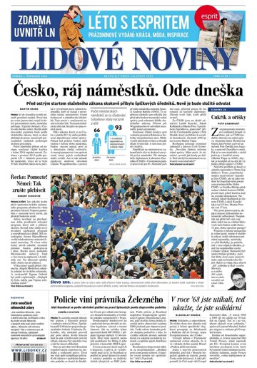 Obálka e-magazínu Lidové noviny 1.7.2015