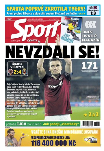 Obálka e-magazínu Sport 15.4.2016