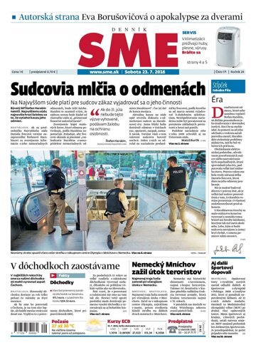 Obálka e-magazínu SME 23.7.2016